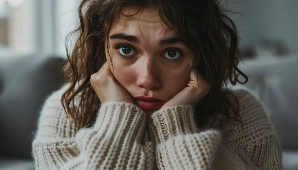 Teen experiencing emotional distress during a borderline personality disorder episode