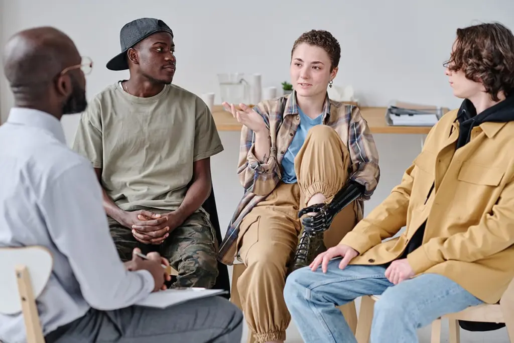 a group of teens in treatment