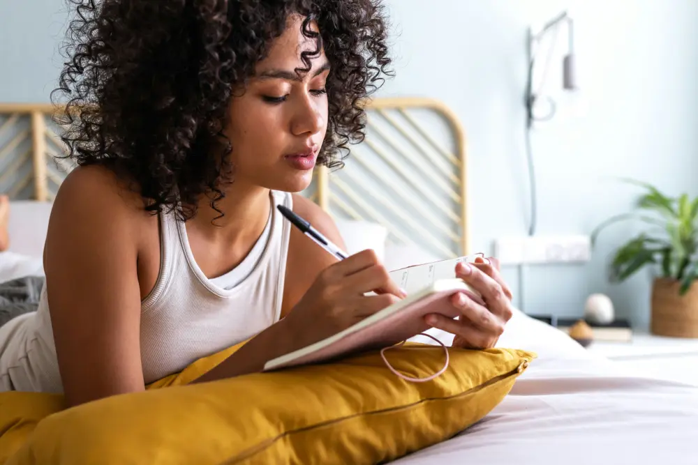 Teen using healthy coping strategies to manage emotions associated with BPD and addiction risk.