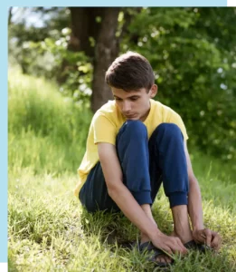 pensive teen boy in adolescent depression treatment