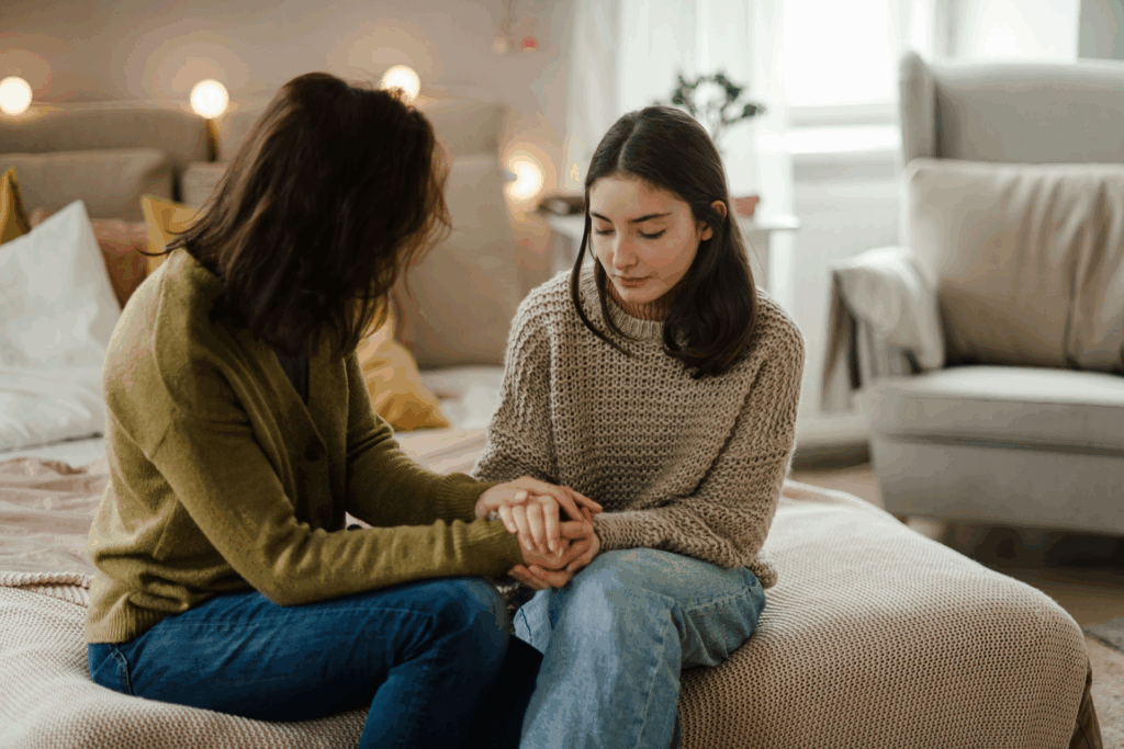 Parent recognizing warning signs of undiagnosed bipolar disorder and substance use in their teen.