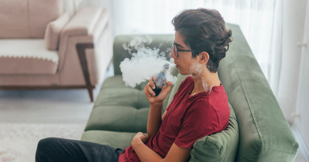 teen boy facing vaping and substance use problems