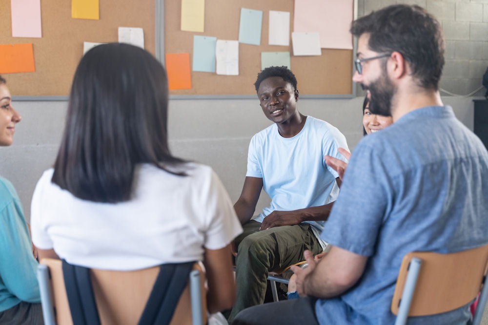 North Shore teens participating in group therapy to address anxiety, depression, and social pressures. North Shore teens participating in group therapy to address anxiety, depression, and social pressures.
