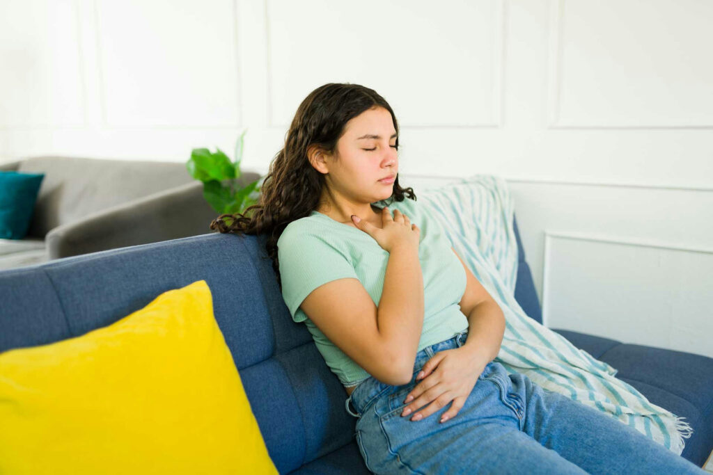 Teen practicing mindfulness to manage emotional reactions