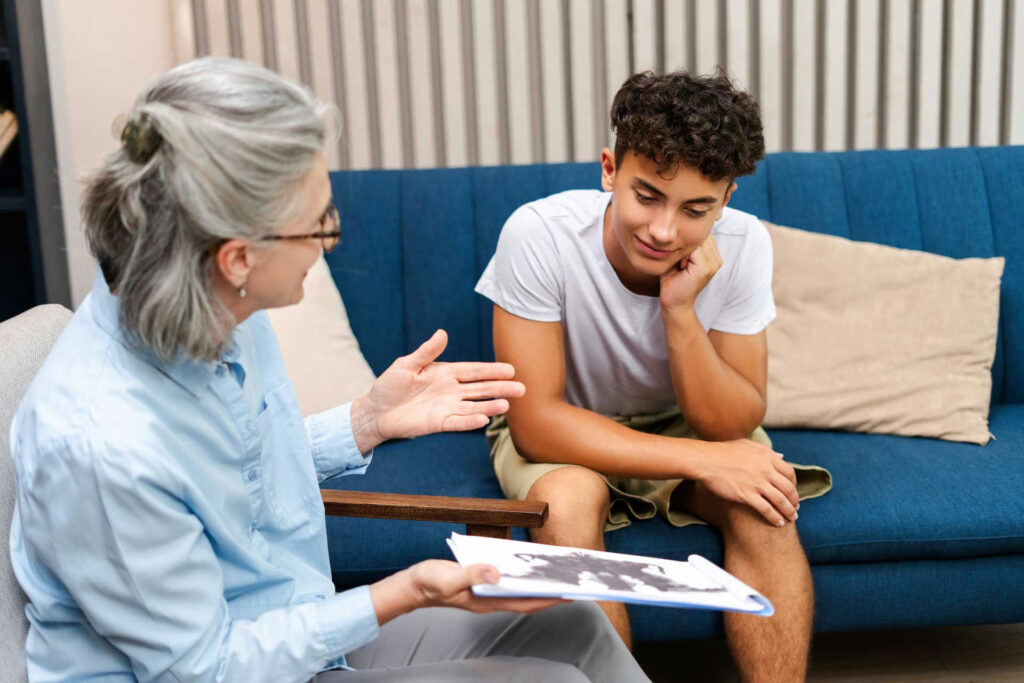Adolescent receiving mental health treatment for school refusal