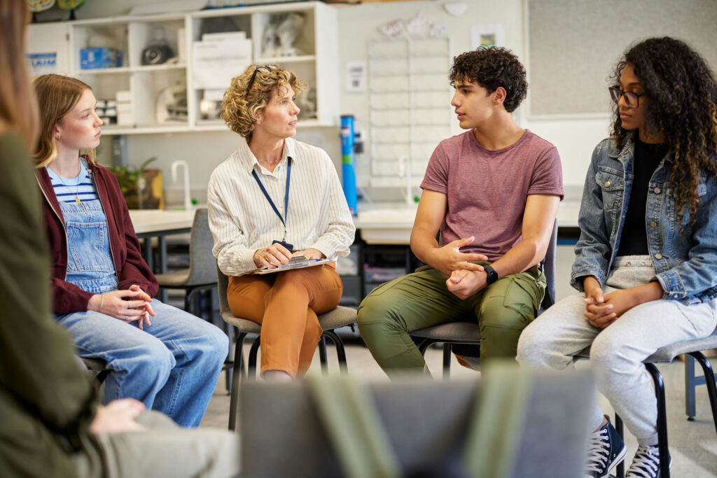 Teen participating in structured partial hospitalization program